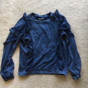Tularosa ruffle sweatshirt